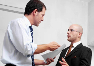 Employee preparing for a performance meeting
